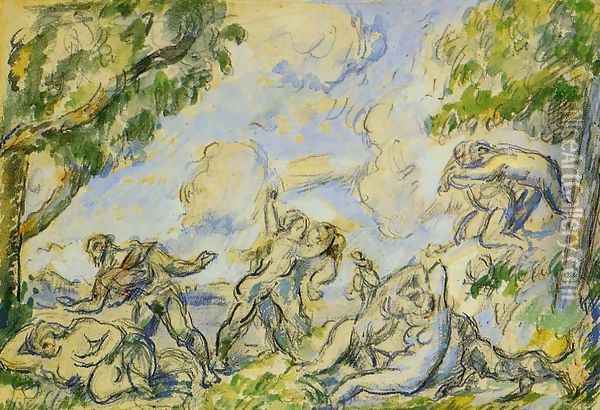 The Battle Of Love Oil Painting - Paul Cezanne