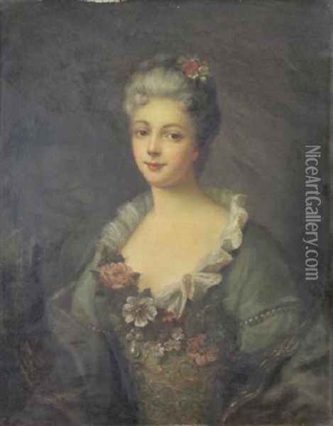 Portrait Of Mademoiselle De Soubise Oil Painting - Francois Hubert Drouais