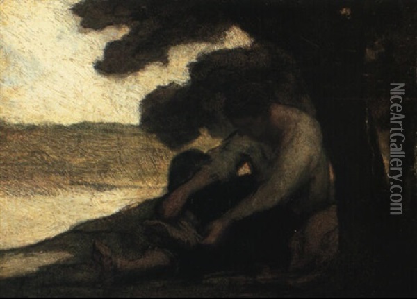 Apres Le Bain Oil Painting - Honore Daumier