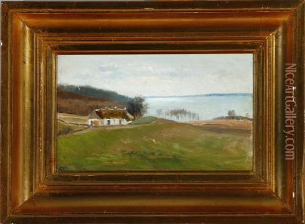 Danish Coastal Scenery Near Vinterbolle Forest Oil Painting - Vilhelm Georg Groth