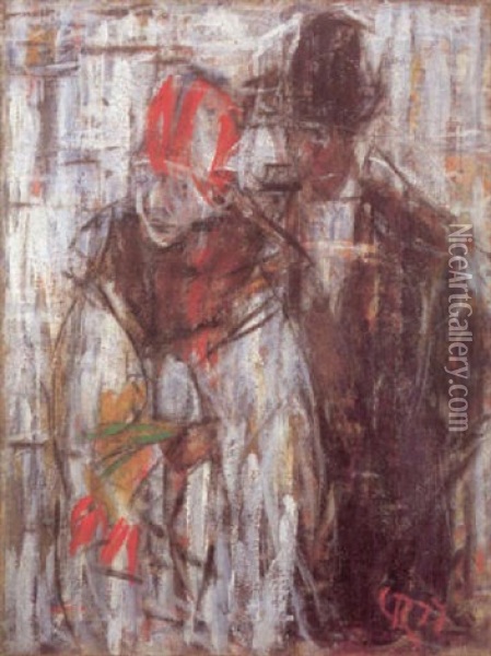 Mann Und Frau Oil Painting - Christian Rohlfs