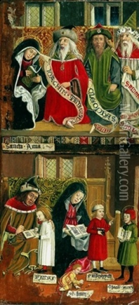 La Filiation De Sainte Anne Oil Painting -  Nicolas d'Ypres