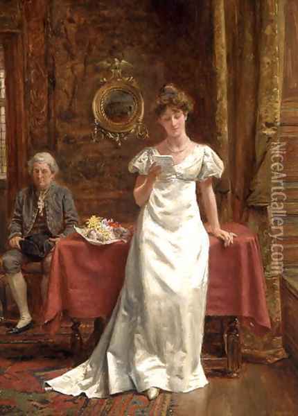 Waiting for an Answer Oil Painting - George Goodwin Kilburne