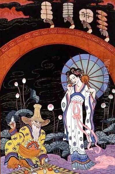 China, from 'The Art of Perfume' Oil Painting - Georges Barbier
