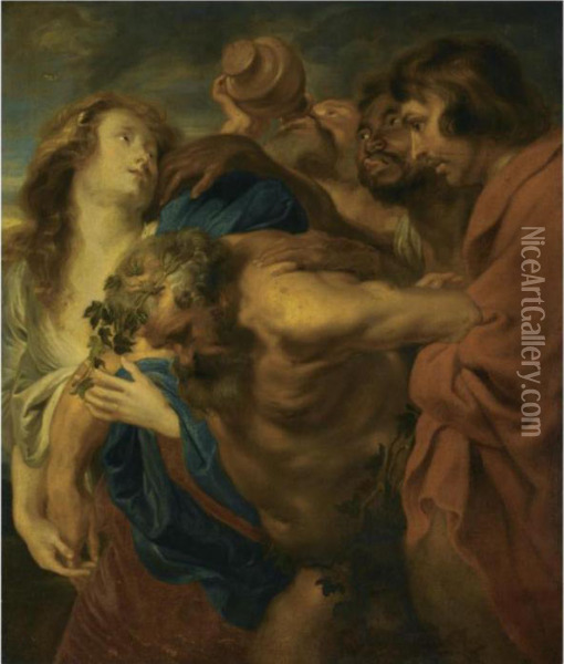 The Drunken Silenus Oil Painting - Sir Anthony Van Dyck