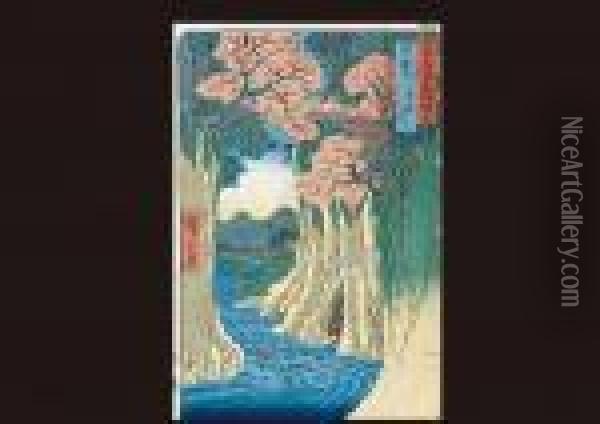 Kai Saruhashi Oil Painting - Utagawa or Ando Hiroshige
