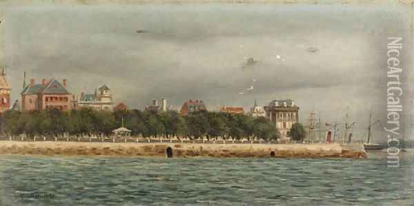 South Battery, Charleston, S.C. Oil Painting - William Aiken Walker