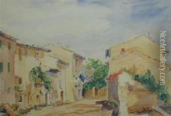 Rue Hippolyte Guis, Vieux Cagnes Oil Painting - Mary Cable Butler