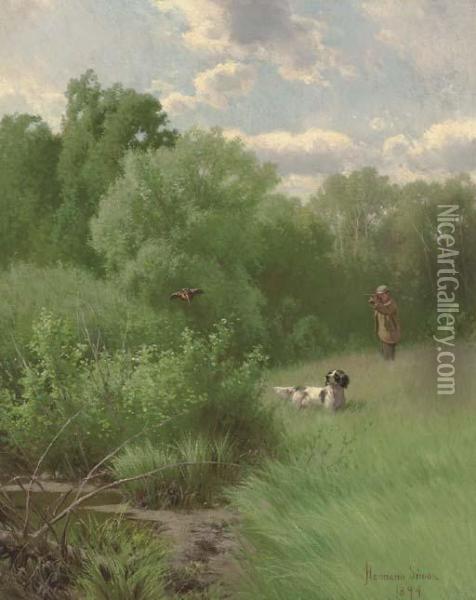 Woodcock Shooting Oil Painting - Hermann Gustave Simon