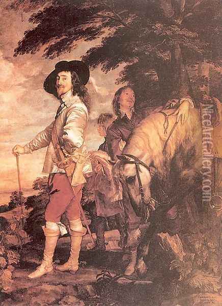 Charles I at the Hunt Oil Painting - Sir Anthony Van Dyck