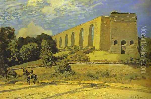 The Aqueduct At Marly Oil Painting - Alfred Sisley