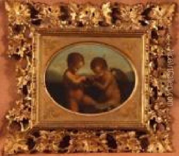 Cupid Sharpening His Arrows Oil Painting - Correggio, (Antonio Allegri)
