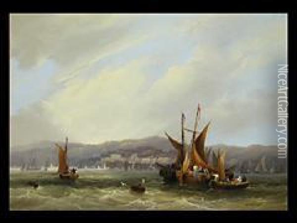 Fischer Vor Der Kuste Oil Painting - Frederick Calvert