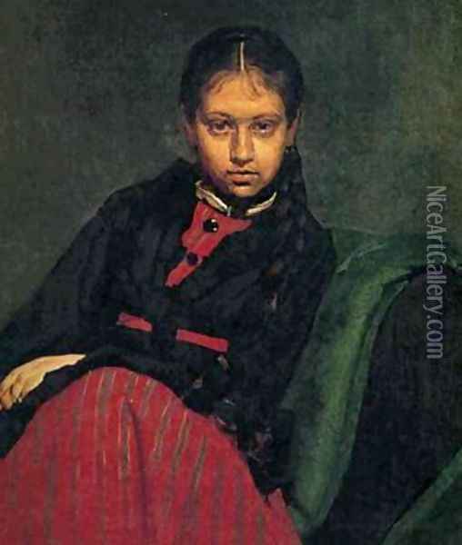Portrait of V.A. Shetsova Oil Painting - Ilya Efimovich Efimovich Repin