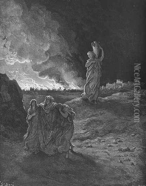 The Destruction of Sodom Oil Painting - Gustave Dore