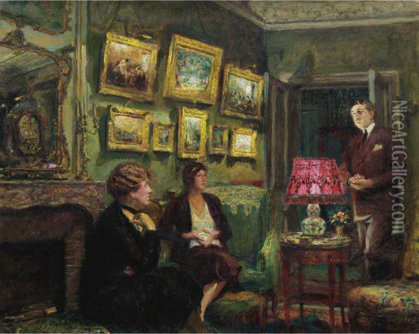 Mme Gillou Chez Elle (l'accord Parfait) Oil Painting - Jean-Edouard Vuillard