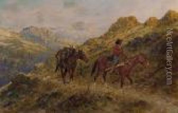Navajo Hunter Oil Painting - Henry Raschen