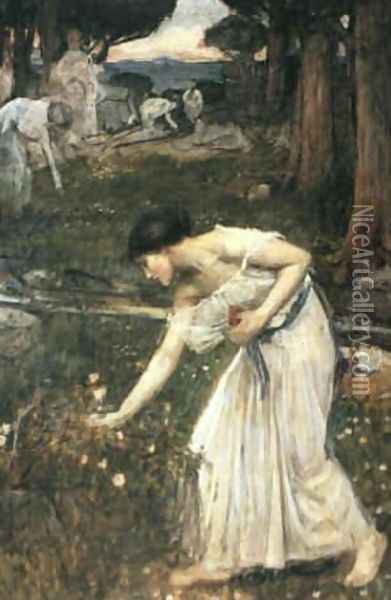 Narcissus study 1912 Oil Painting - John William Waterhouse