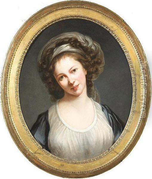A Portrait Of The Artist Oil Painting - Elisabeth Vigee-Lebrun
