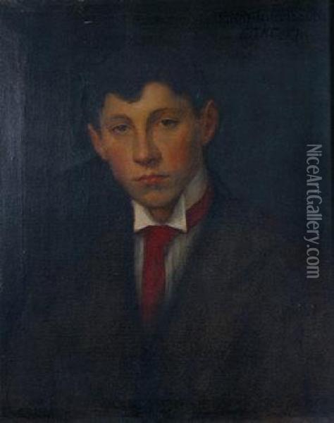 Portrait Of Henry D. Jameson, Aged 17 Oil Painting - Sarah Cecilia Harrison