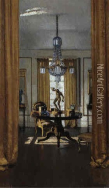 The Drawing Room At Ardilea Oil Painting - Patrick William Adam