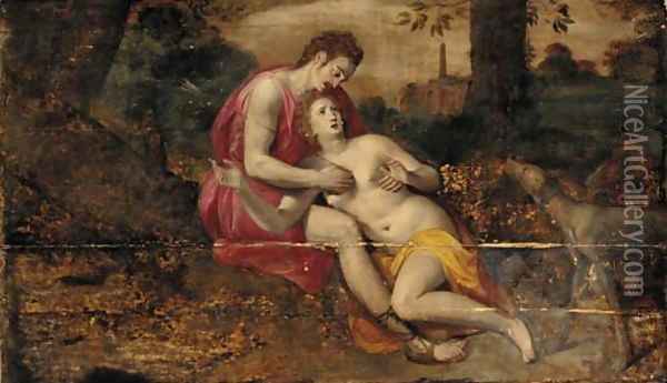 Venus and Adonis 2 Oil Painting - Frans Floris