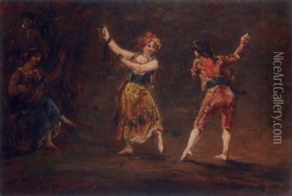 The Spanish Dancers Oil Painting - Jean Joseph Benjamin Constant