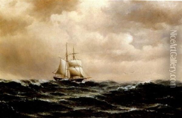 Pacific Swells Oil Painting - William Alexander Coulter
