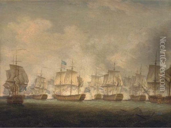 The Battle Of The Dogger Bank, 5th August Oil Painting - Richard Paton