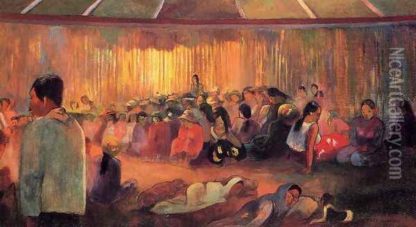 The House of Hymns Oil Painting - Paul Gauguin