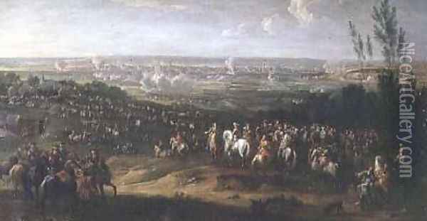 The Siege of Maastricht in 1673 Oil Painting - Adam Frans van der Meulen
