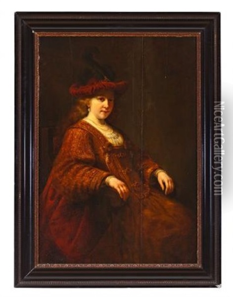 Portrait Of A Woman Oil Painting - Govaert Flinck