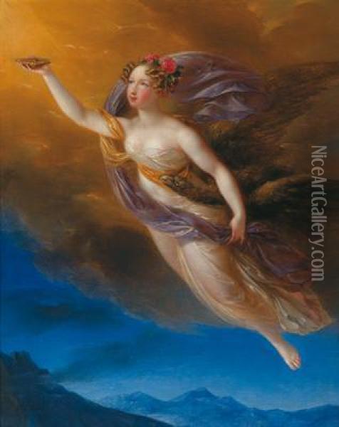 Principessa Gabriele Dietrichstein Come Ebe Oil Painting - Carl Josef Alois Agricola