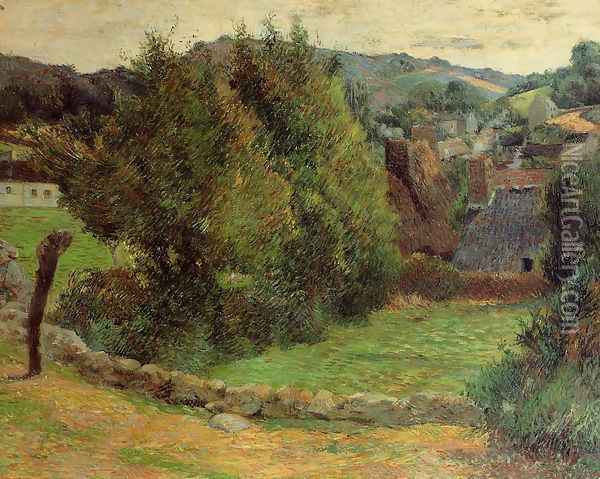 Mount Sainte Marguerite From Near The Presbytery Oil Painting - Paul Gauguin