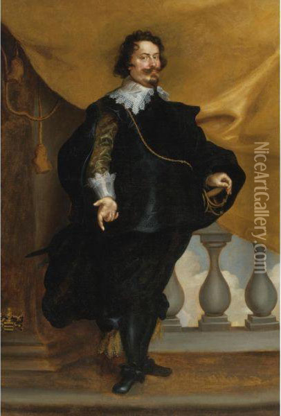 Portrait Of An Aristocrat Oil Painting - Frans Luycks