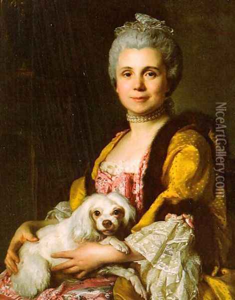 Madam Freret-Déricour 1769 Oil Painting - Joseph Siffrein Duplessis