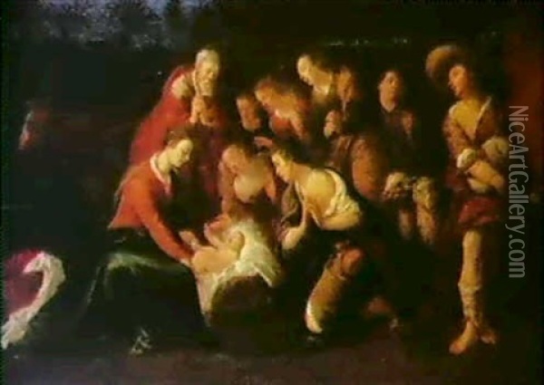 The Adoration Of The Shepherds Oil Painting - Pieter Fransz de Grebber