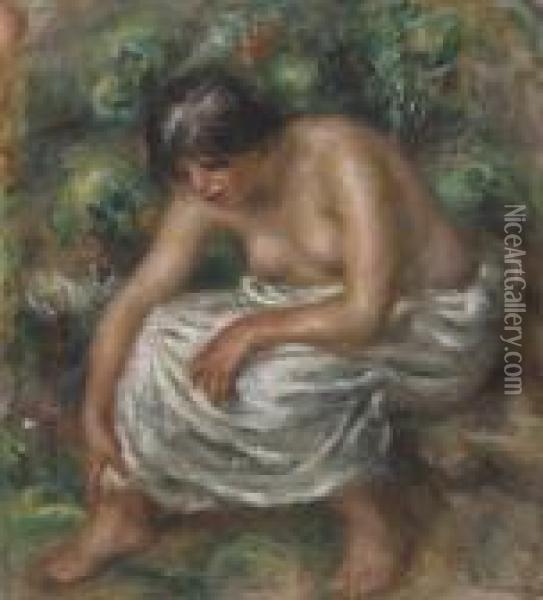 La Toilette Apres Le Bain Oil Painting - Pierre Auguste Renoir