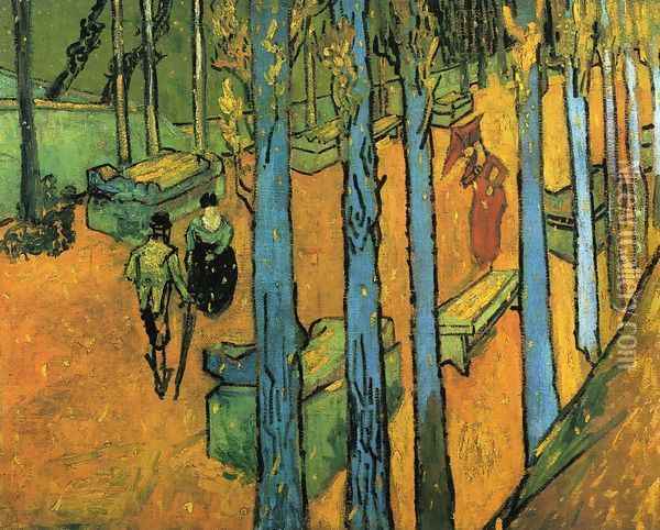 Les Alychamps, Autumn I Oil Painting - Vincent Van Gogh