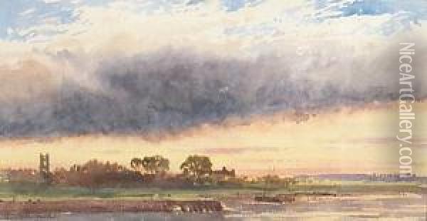 Evening At Walberswick Oil Painting - John Mogford