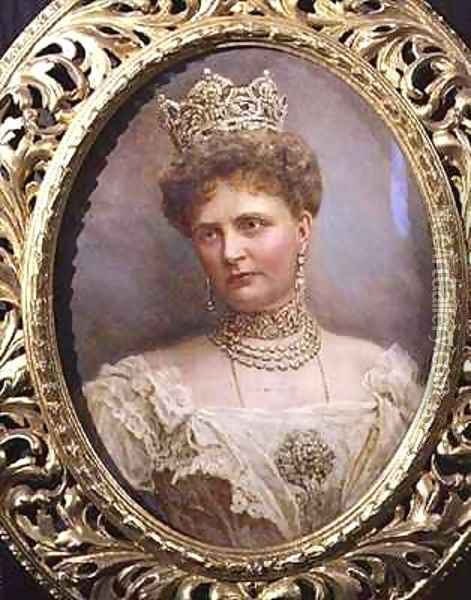 Portrait of Princess Maria Josepha of Saxony (1867-1944) wife of Archduke Otto Oil Painting - Theodor Breidwiser or Breitwieser