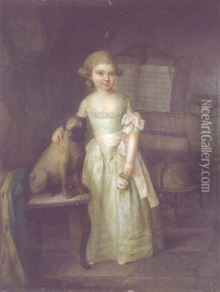 Portrait Of Luise Charlotte, Princess Of Mecklenburg-schwerin Oil Painting - Daniel Woge