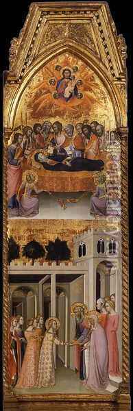 The Coronation of the Virgin (detail) 1388 Oil Painting - Manfredi de Battilor Bartolo Di Fredi Fredi