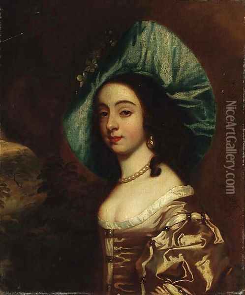 Portrait of a lady, said to be the Countess of Rockingham Oil Painting - Sir Peter Lely