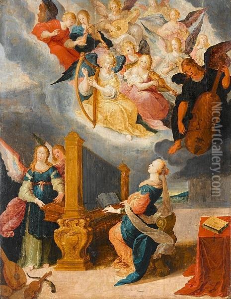 Saint Cecilia Oil Painting - Frans II Francken