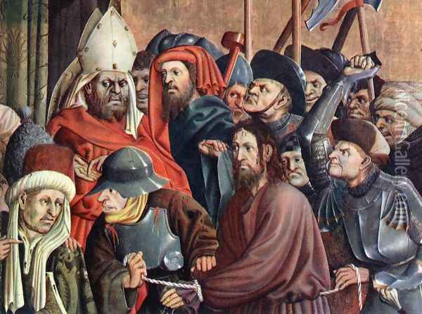 Christ before Pilate (detail-2) 1437 Oil Painting - Hans Multscher