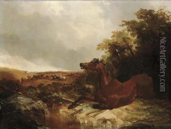 The Fallen Hunter Oil Painting - John Frederick Herring Snr