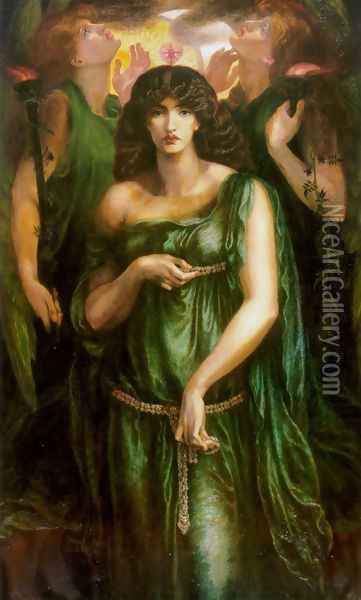 Astarte Syriaca (Syrian Astarte) Oil Painting - Dante Gabriel Rossetti