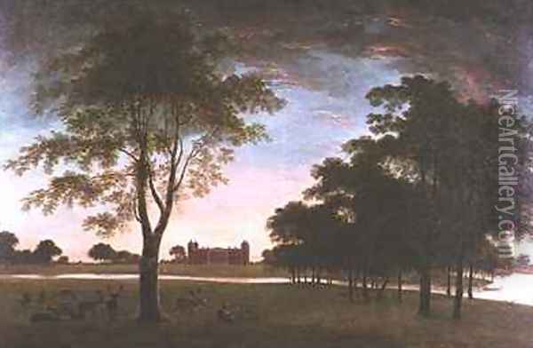 Osterley House and Park at Evening Oil Painting - William Hannan