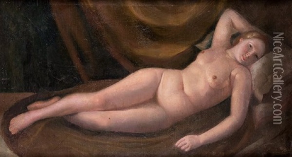 Desnudo Femenino Oil Painting - Maximino Pena Munoz